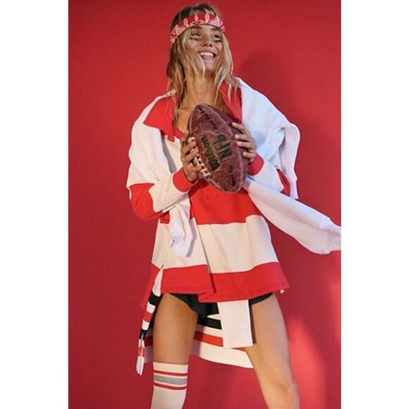 New Free People Rugby Tunic Layer Size Large - Picture 2 of 8